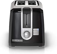 BLACK+DECKER 2-Slice Toaster, T2569B, Extra Wide Slots, 6 Shade Settings, 850 Watts, Crumb Tray, Cancel Button