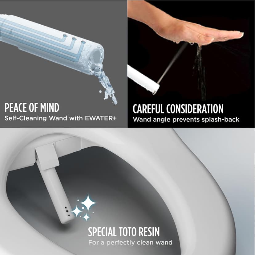 TOTO SW4734AT40#01 WASHLET+ Electronic Bidet Toilet Seat, Elongated, Cotton White