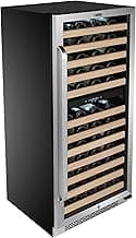 Whynter BWR-0922DZ 92 Wine Bottle Built-in or Freestanding Stainless Steel Dual Zone Compressor Large Capacity Refrigerator Rack for Open LED Display, Dark Grey-92 Grey