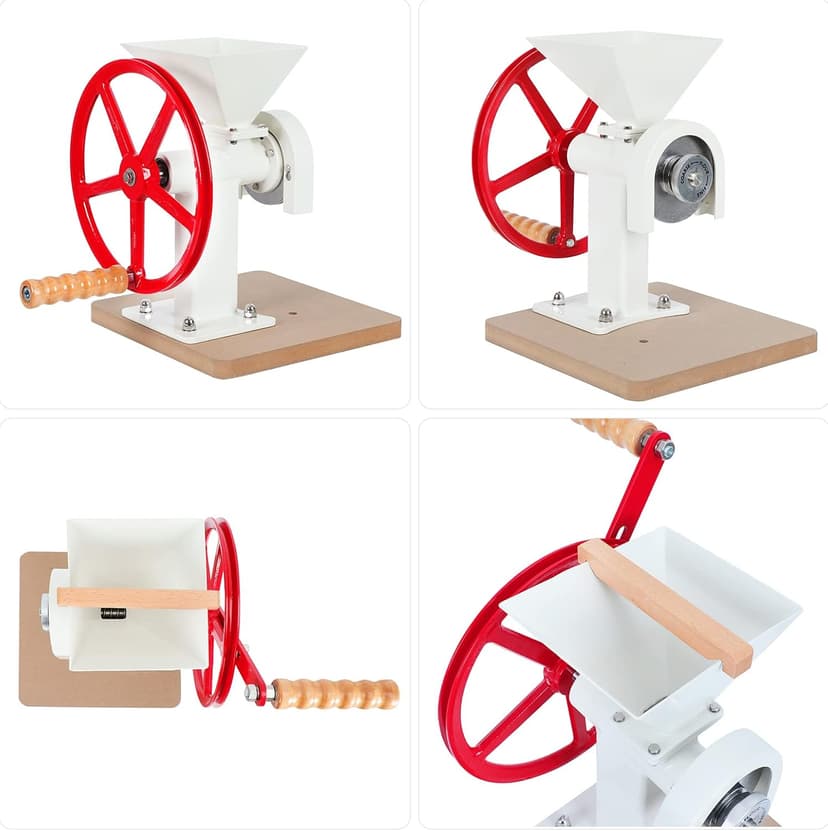 Manual Hand Grain Mill. Corn Wheat Flour Grinder. Masa Peanut Butter Maker. Stainless Steel Burrs