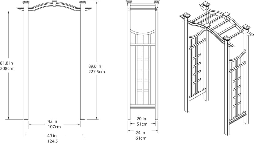 Vita Florence 49"W x 94"H Vinyl Arbor