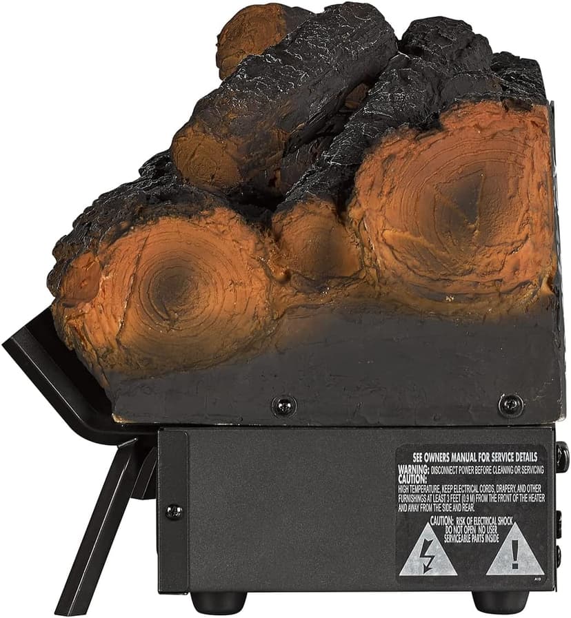 duraflame Electric Log Set 1,000 Sq Ft Heater, Faux Logs Insert with Infrared Flames for Existing Fireplaces, Remote Control Included
