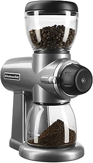 KitchenAid KCG0702CS Burr Coffee Grinder, Contour Silver