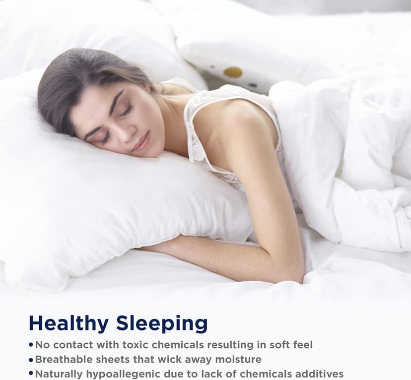 LANE LINEN 100% Egyptian Cotton 1000 TC King Bed Sheets, Eco Friendly No Pill Naturally Cooling Sheet King Size, Soft & Comfy Sateen Weave Silky Smooth Finish, Available in Variety of Colors -Ivory