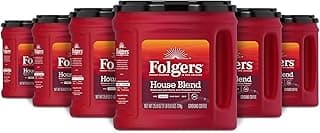 Folgers House Blend Medium Roast Ground Coffee, 25.9 Ounce (Pack of 6)