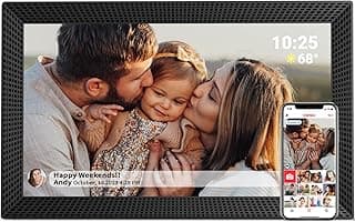 15.6" WiFi Digital Picture Frame, 32 GB Memory, Auto-Rotate, 1920x1080 HD IPS Touchscreen Large Digital Photo Frame, Share Moments Instantly via Frameo APP, Gift for Family and Friends (Black)
