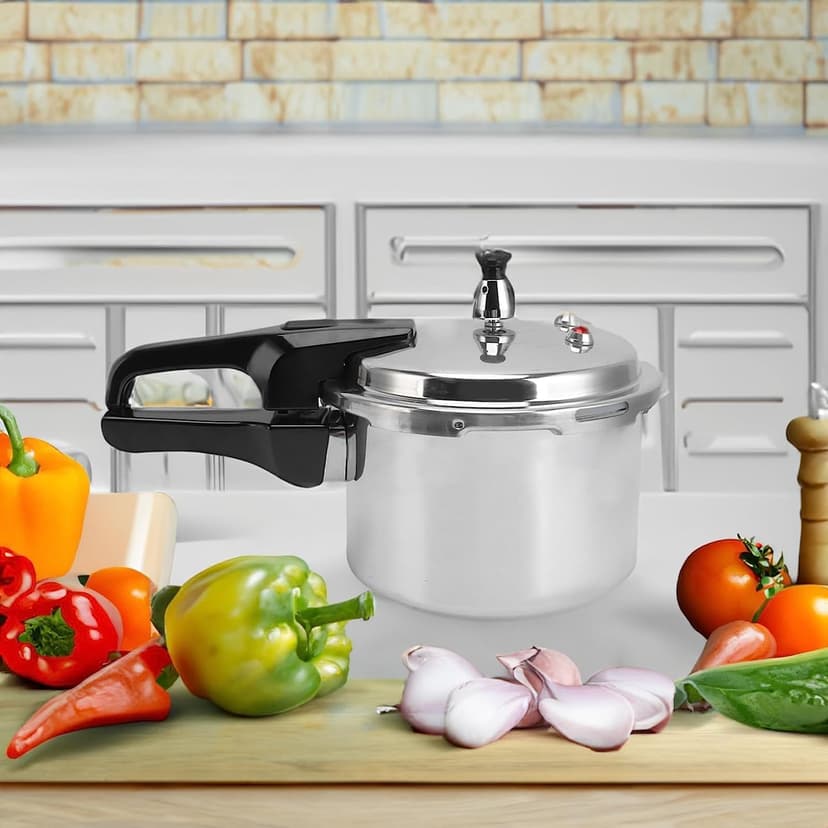 Compact Pressure Cooker, 3.17 Quart Aluminum Alloy Pressure Cooker 18cm/7inch Bottom 3L Mini Pressure Cooker for 1-2 Person, Ideal for Solo Cooking, Dorms & Camping Gas Induction Stove Compatible