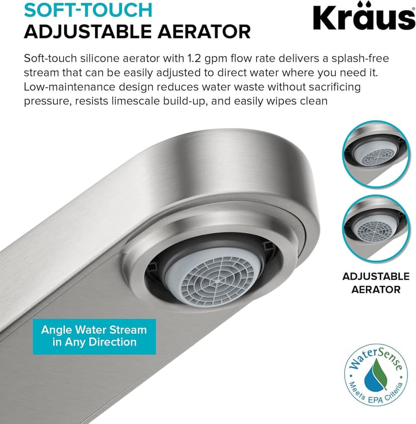 KRAUS Indy Bathroom Faucet for Vessel Sink in Matte Black, KVF-1410MB