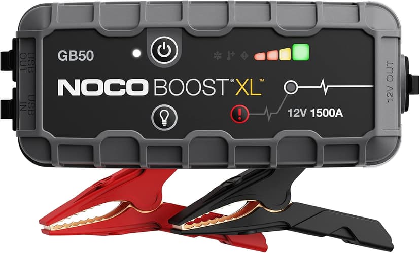 NOCO Boost GB50: 1500A UltraSafe Jump Starter – 12V Lithium Battery Booster Pack, Portable Jump Box, Power Bank & Jumper Cables - For 6.0L Gas and 3.0L Diesel Engines