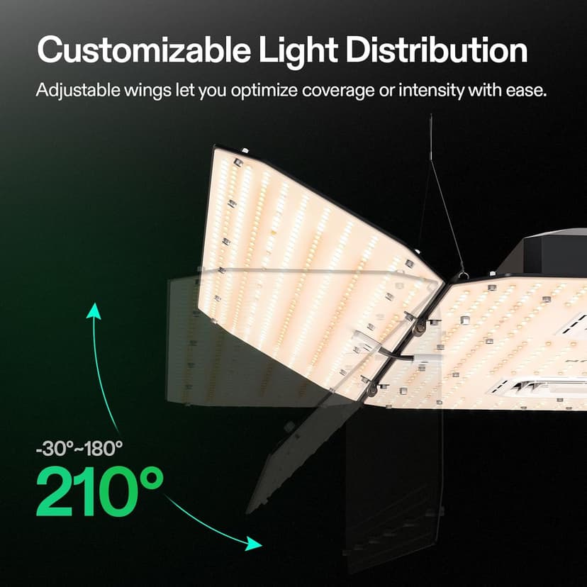VIVOSUN AeroLight Wing AW400SE & GrowHub Controller E25, LED Grow Light 400W with Integrated Circulation Fan, Full Spectrum, Compatible with App & E42A, 4x4/5x5 ft Coverage