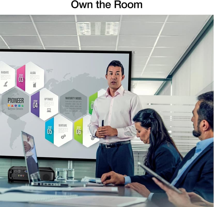 Epson Pro EX9240 3-Chip 3LCD Full HD 1080p Wireless Projector, 4,000 Lumens Color Brightness, 4,000 Lumens White Brightness, Miracast, 2 HDMI Ports, Built-in Speaker, 16,000:1 Contrast Ratio