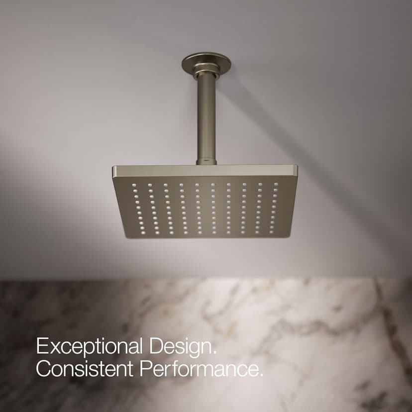 Kohler 26148-BN Honesty® 8" single-function rainhead, 2.5 gpm, Vibrant Brushed Nickel