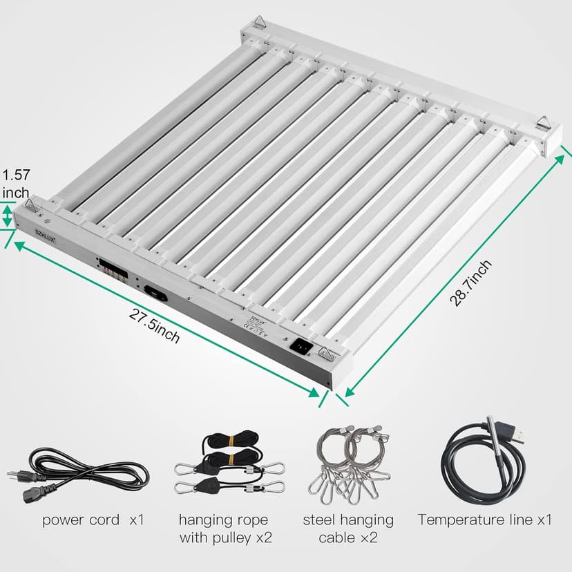 SZHLUX 500W LED Grow Light 4x4/5x5ft with Timer and Temp Control, Full Spectrum Grow Lamp with 1056 Diodes,Indoor Plants for Seedling Veg and Bloom Grow Light