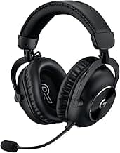 Logitech G PRO X 2 Lightspeed Wireless Gaming Headset: Wireless Gaming Headphones with Mic, 50mm Graphene Drivers, 2.02.0—7.1 Surround, Bluetooth/USB/3.5mm Aux, for PS4/PS5/PC/Nintendo Switch - Black