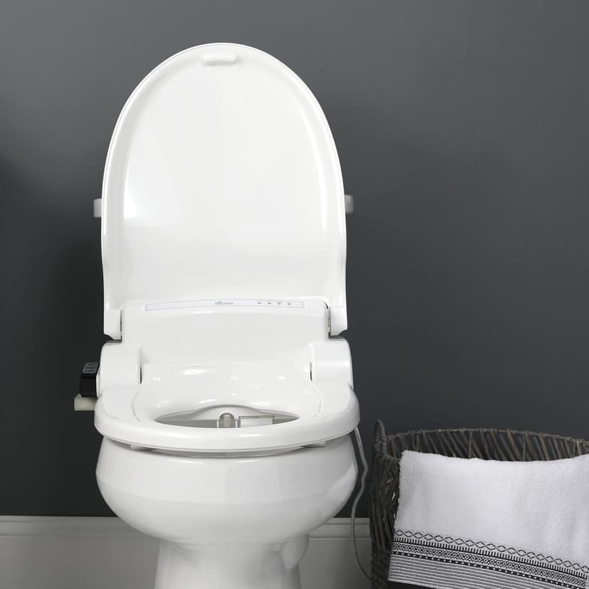 Bio Bidet BB1000 Electric Bidet Toilet Seat, Warm Water with Air Dryer, Heated Seat with Slow Close Lid, Remote Control, Elongated White