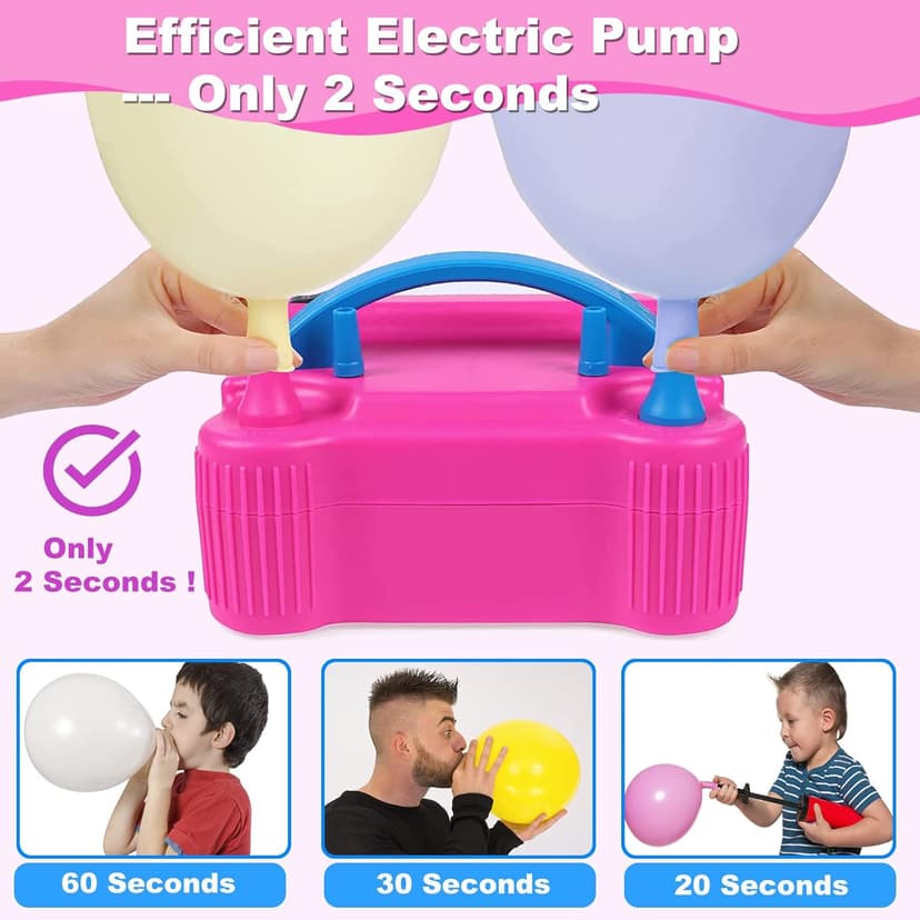 Balloon Arch Kit and Balloon Pump Electric, 10ft Wide Adjustable Balloon Arch Stand With 100Balloons 2Balloon Stands For Wedding Anniversary Birthday Baby Shower Party Decoration Graduation Ceremony