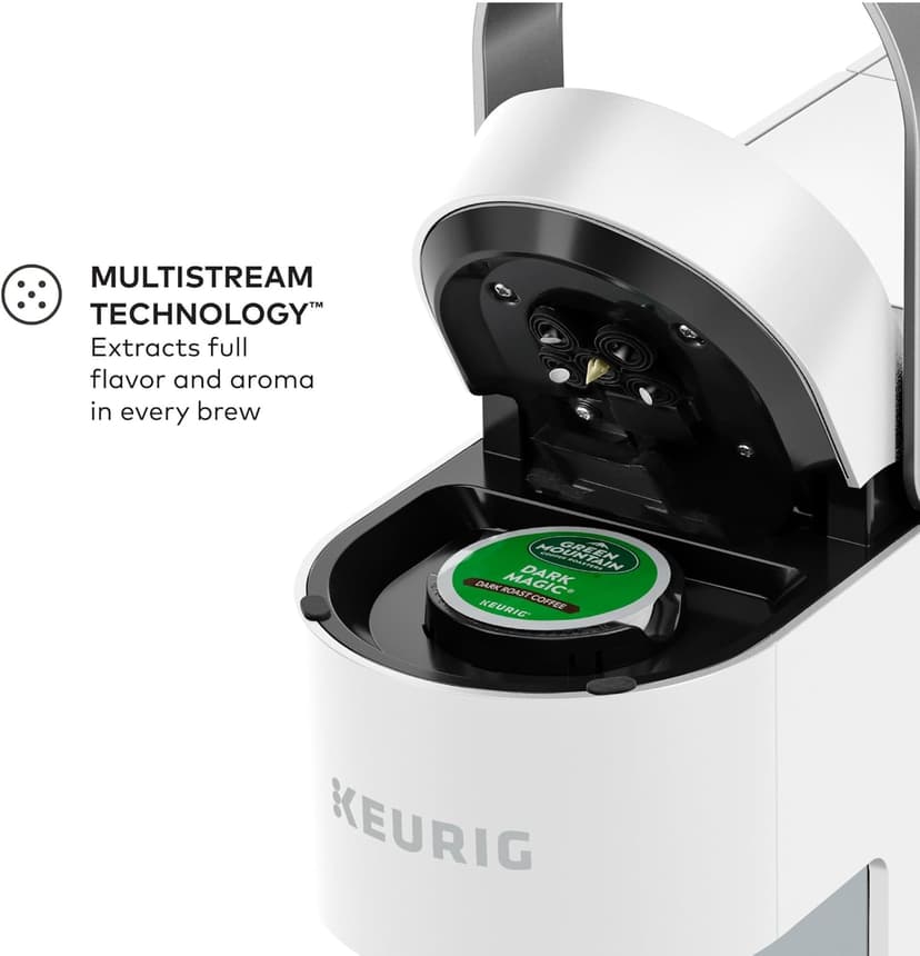 Keurig K-Slim Single Serve K-Cup Pod Coffee Maker, Multistream Technology, 3 Brew Sizes, Slim and Sleek Design, 46oz Removable Reservoir, White
