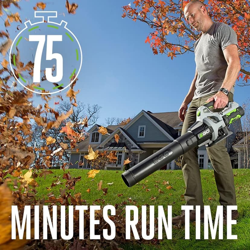 EGO Power+ LB5302 3-Speed Turbo 56-Volt 530 CFM Cordless Leaf Blower, 2.5Ah Battery and Charger Included