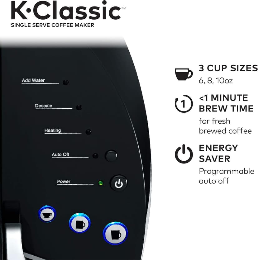 Keurig K-Classic Coffee Maker with AmazonFresh 60 Ct. Coffee Variety Pack, 3 Flavors