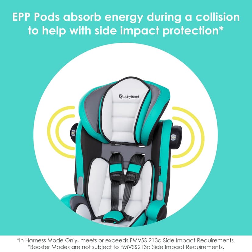 Baby Trend Hybrid SI 3-in-1 Combination Booster Car Seat with Side Impact Protection, Hoboken Teal