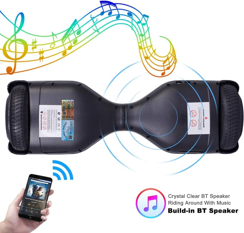 self balance scooter,6.5" Two-Wheel Self-Balancing Hover Board with Bluetooth Speakers and Fashion LED Lights for Kids and Adults