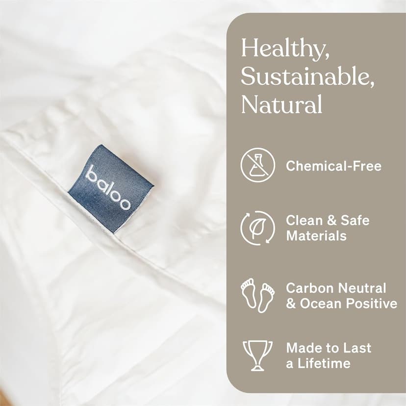 Baloo Weighted Blanket for Adults 12 lb Throw (Pebble White, 42"x72") | Cool & 100% Cotton | Machine Washable & Dryer Safe | Glass Microbead Fill