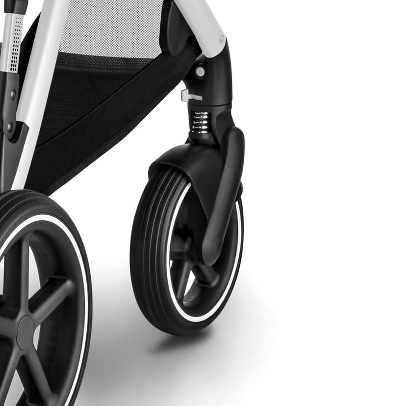 Cybex Gazelle S All-in-One Toddler and Baby Stroller with Over 20 Modular Configurations, Ergonomic Near-Flat Recline, Shopper Basket, and Compact Fold, Moon Black, Silver Frame