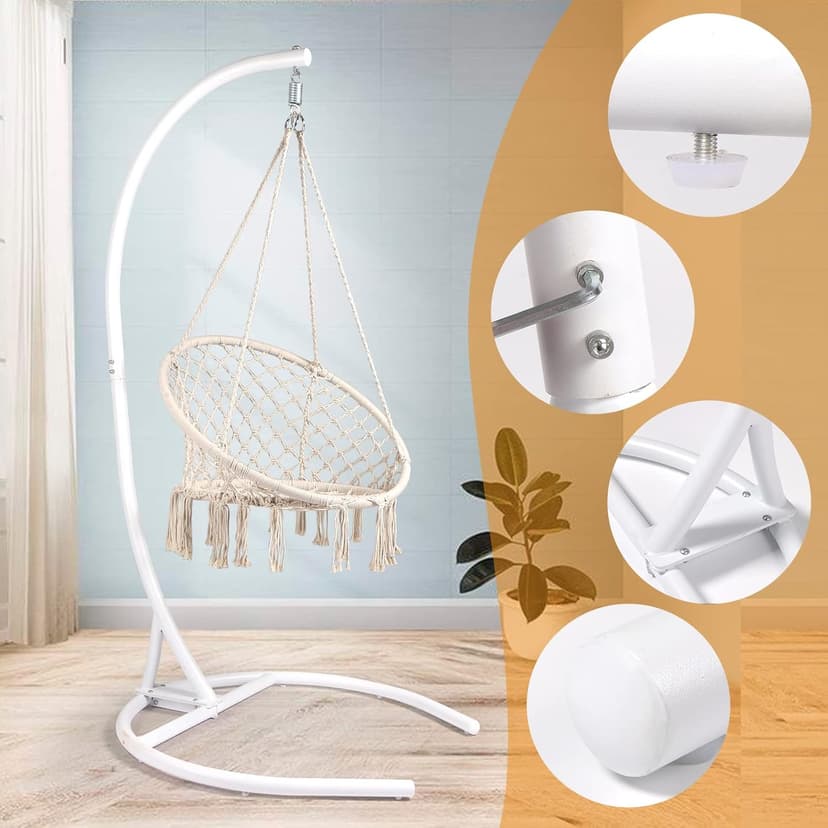 Hammock Chair Stand(Stand Only), Stand for Hanging Egg Chair/Swing Chair, Indoor/Outdoor Hanging Chair Stand Only, Heavy Duty 330Lbs Weight Capacity