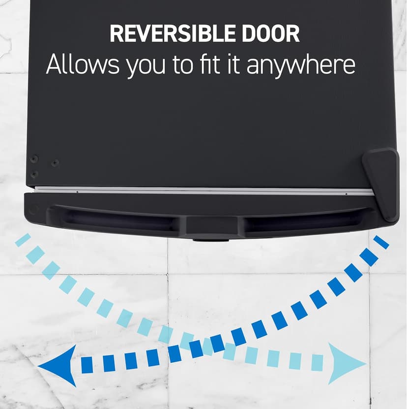 Commercial Cool Upright Freezer, Stand Up Freezer 6 Cu Ft with Reversible Door, Black
