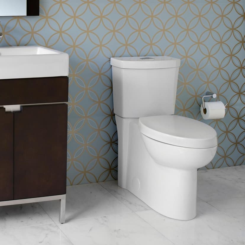 American Standard 2795204.020 Studio Two-Piece Toilet, 43.61 in wide x 25.50 in tall x 34.25 in deep, White