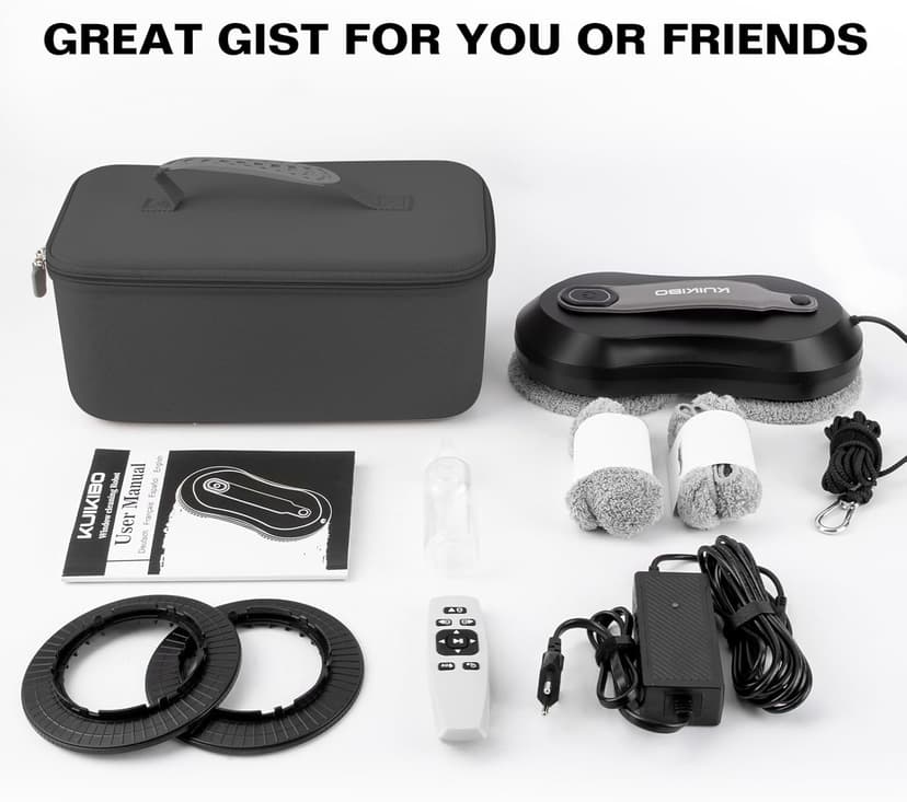 S6 Window Cleaner Robot with Leather Belt Dual Water Spray 3500Pa Houshold Window Cleaning Robot with AI Path Planning Low Noise Glass Cleaning Robot for Frame/Frameless Glass