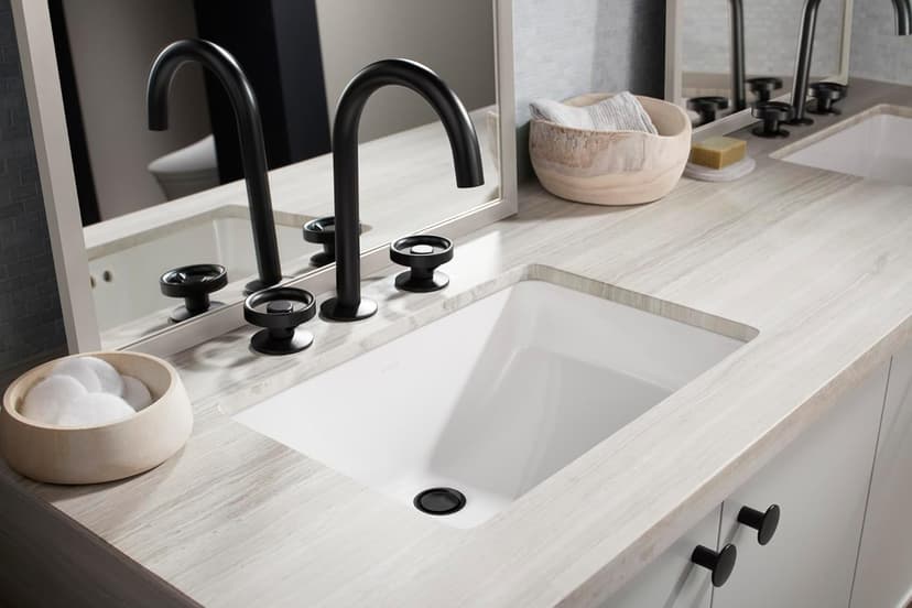 KOHLER 2214-0 Ladena Rectangular Undermount Bathroom Sink With Curved Bottom, 20-7/8" W X 14-3/8" L, White