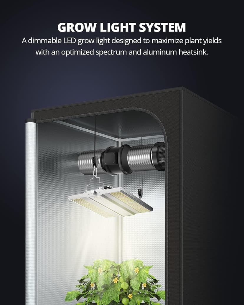 VIPARSPECTRA XS1500 Pro LED Grow Lights for Seed Starting Vegetables Bloom, New-gen Lens Dimming Daisy Chain Full Spectrum Grow Lights for Indoor Plants 2x2/3x3 Grow Tent Actual Power 150 Watt
