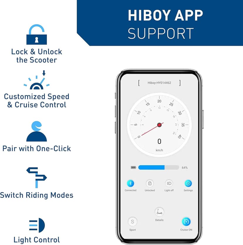 Hiboy S2/S2 Pro/S2 MAX Electric Scooter, 350-500W Motor, 8.5"-10" Solid Tires, 17-40.4 Miles Range, 19 Mph Folding Commuter Electric Scooter for Adults (Optional Seat)