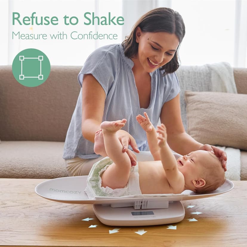 Momcozy Multi-Functional Baby Scale for Toddler, Children, Pet, Adult, Removable Scales for Body Weight & Height Measurement, Perspectives Switch, 5 Units, Digital LED Screen, Auto-Off, Up to 330lb