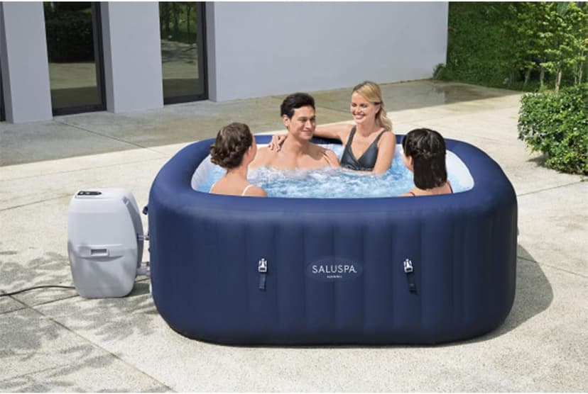 Bestway SaluSpa Hawaii 4 Person Smart AirJet Inflatable Hot Tub Spa with 140 Jets and App Control