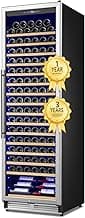 Upgraded 24 Inch Wine Cooler Refrigerator, 190 Bottles Wine Fridge with Professional Temperature Control System, Freestanding or Built-in installation, Quiet Operation
