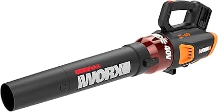 WORX 40V Turbine Leaf Blower Cordless Without Battery and Charger, Brushless Motor Blowers for Lawn Care, Compact and Lightweight Cordless Leaf Blower WG584.9 – Tool Only
