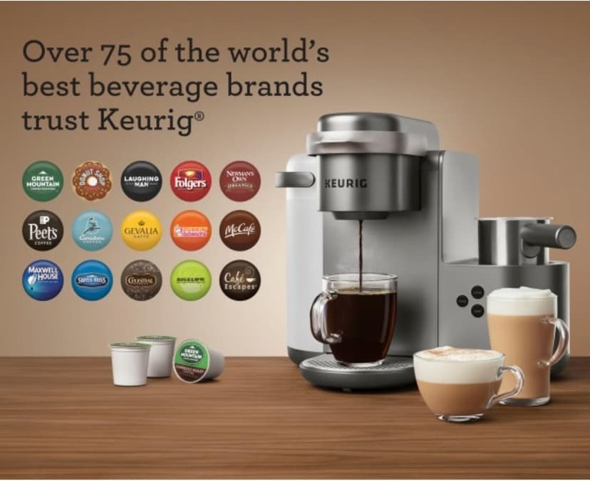 Keurig K-Cafe Special Edition Single Serve K-Cup Pod Coffee, Latte and Cappuccino Maker, Nickel