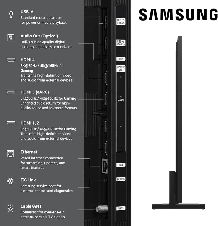SAMSUNG 85-Inch Class Neo QLED QN900F 8K Mini LED Smart TV (2025 Model) 8K AI Upscaling, Metal Frame Design, Glare Free, Art Store, Samsung Vision AI, Alexa Built-in