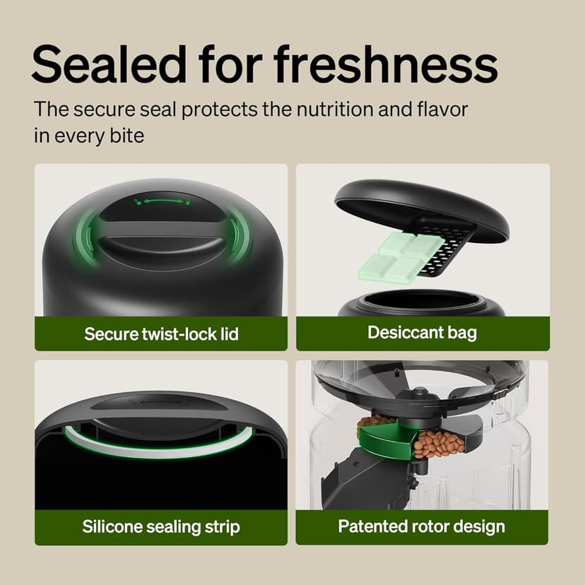 PETLIBRO Automatic Cat Feeder, 5G WiFi Automatic Dog Feeder with Freshness Preservation, 5L Timed Cat Feeder with Low Food Sensor, Up to 10 Meals Per Day, Granary Pet Feeder for Cats, Black