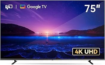 FPD 75 Inch Smart TV, 4K LED Google TV with Google Play Built-in Google Cast, HDR 10, Compatible with Dolby Atmos & Vision MEMC, Voice Assistant Remote, UHD Flat Screen Television (CG75 C3-2024)