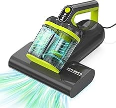 Mattress Vacuum Cleaner UV for Pet Hair,16kPa Power Suction Bed Vacuum,140°F Heated Function,Ultrasonic High Tapping with HEPA Filter,Bed Vacuum Cleaner for Sofa, Couch, Crib(Corded,4.5Amp)