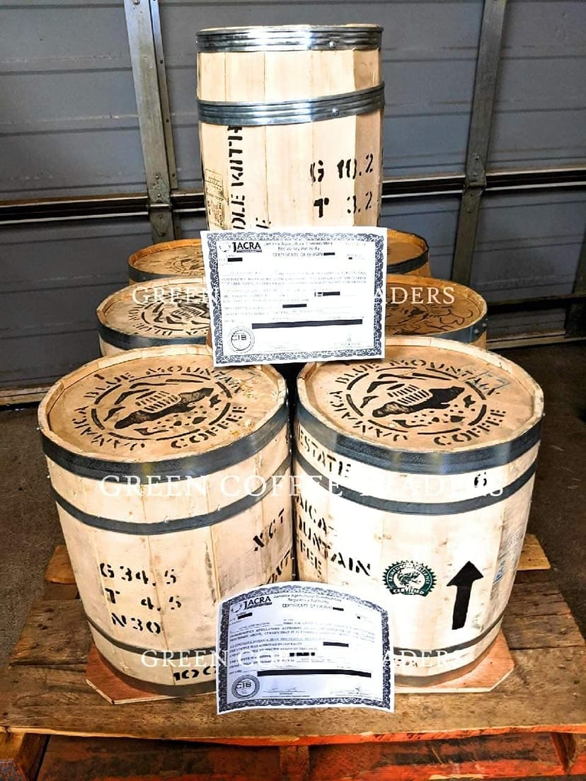 Green Coffee Traders 1LB. 100% Jamaica Jamaican Blue Mountain Roasted Coffee - City Roast, 1lb Bag