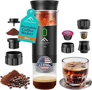 APSARAS USA Portable Coffee Maker for Travel, Portable Espresso Maker, 20 bar Mini Espresso Machine, 3in1 Travel Coffee Maker with Ground Coffee & Capsule(Ns&DG) for RV, Camping, Car