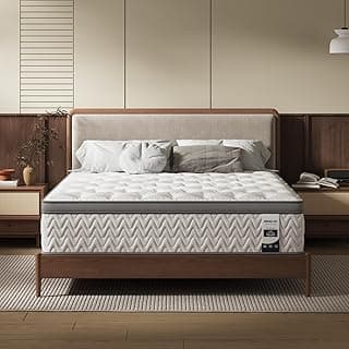 King Mattress 12 Inch, 5-Zone Deep Sleep Firm Mattress with Extra Lumbar & Shoulder Support, Hotel Collection Hybrid Mattresses Pain Relief - Fiberglass Free & No Odor - 365 Night Trial