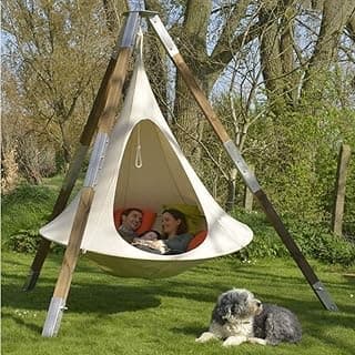 UFO Shape Teepee Tree Hanging Silkworm Swing Chair Hanging Swing Chair,for Kids & Adults Indoor Outdoor Hammock,Orange//406(Color:White)