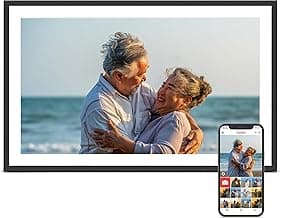 Digital Picture Frame, 15.6 Inch Large Frameo Digital Photo Frame WiFi, 32GB, 1920 * 1080 IPS HD Touch Screen, Tabletop&Wall-Mounted, Share Picture Video, Birthday, Wedding, for Mom