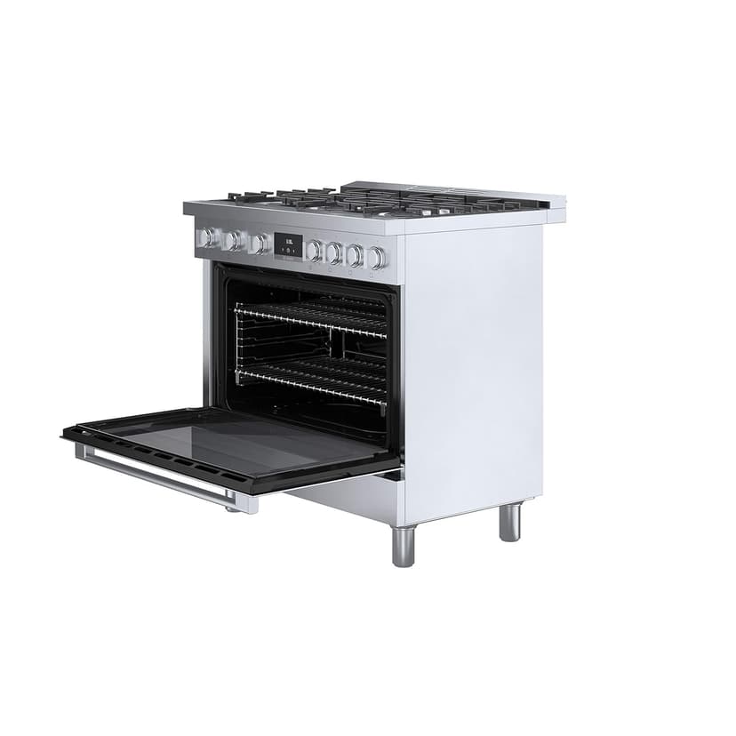 Bosch 800 Series 36 in. 3.5 cu. ft. Industrial Style Gas Range with 6-Burners in Stainless Steel HGS8655UC