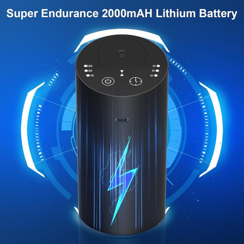 Waterless Car Diffuser, Waterless Diffusers for Essential Oils with Timer & No Leakage Tech, Super Quiet Cordless Aromatherapy Essential Oil Diffuser Battery Operated for Car, Room